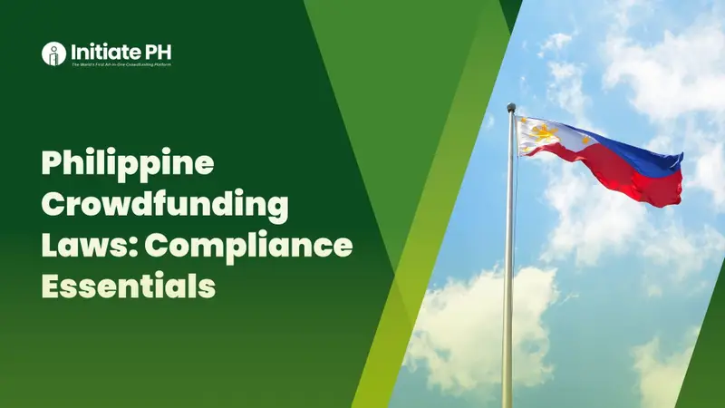 Philippine flag with crowdfunding text